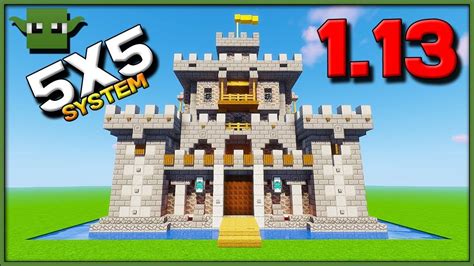 Minecraft 113 Castle Tutorial Easy 5x5 Building System Minecraft