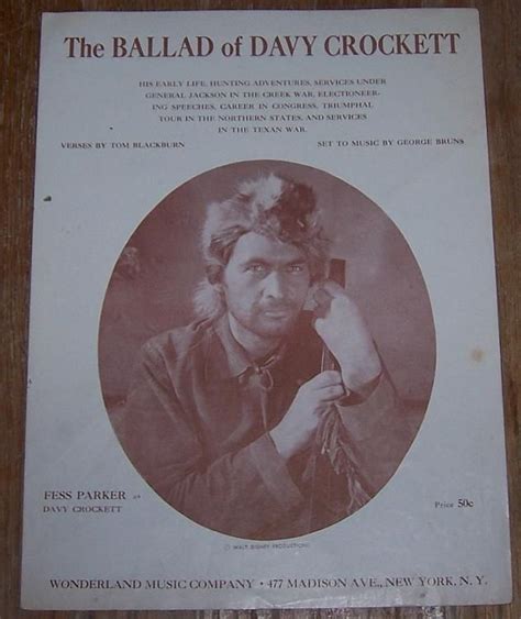 Ballad Of Davy Crockett From The Walt Disney Television Production