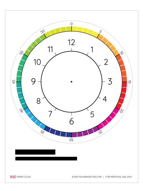 Learn About Time Printable Clock Template Yes We Made This