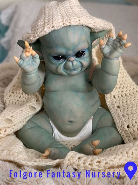 Ooak Reborn Inspired By Baby Yoda Creepy Baby Dolls Scary Dolls