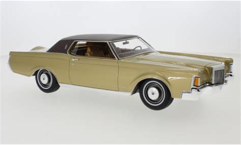Diecast Model Cars Lincoln Continental 118 Cmf Mark Iii Gold 1970