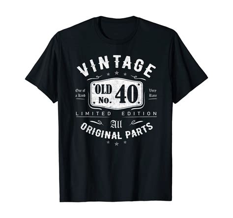 Vintage Old 40 Retro Vintage 1980 T 40th Birthday T Shirt