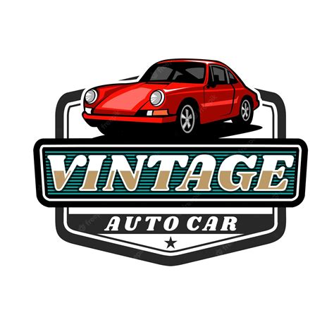 Premium Vector Vintage Classic Car Badge Logo Template