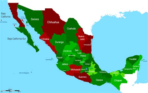 Filemexican States With Mafia Conflictspng Wikipedia The Free