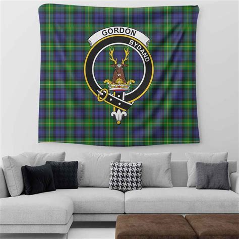 Scottish Gordon Clan Crest Tartan Tapestry