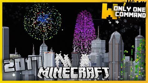 Minecraft Advanced Fireworks With Only One Command Block Happy 2017