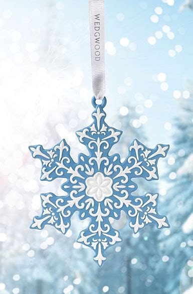 Wedgwood Figural Blue Snowflake Ornament