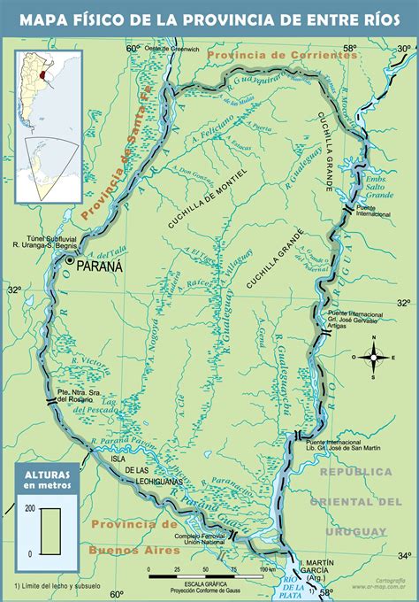 Mapa De Entre Rios Mapa Físico Geográfico Político Turístico Y