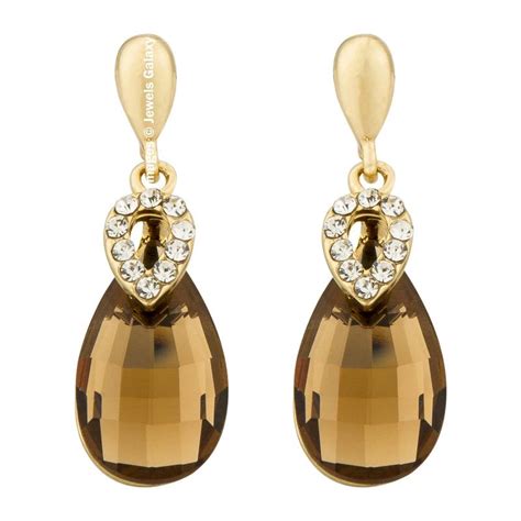 Buy Brown Crystal Earrings Online