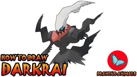 How To Draw Darkrai Pokemon Drawing Animals Youtube