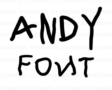 Andy Alphabet Font Toy Story Font Disney Alphabet Andy Cut Etsy