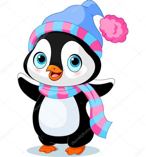 Cute Winter Penguin — Stock Vector © Dazdraperma 36545799