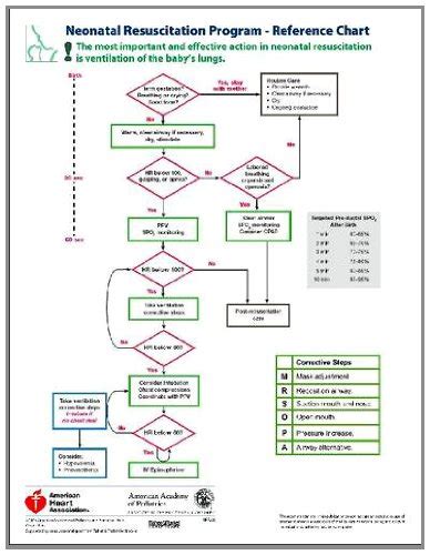 Neonatal Resuscitation Program Reference Chart By Aap