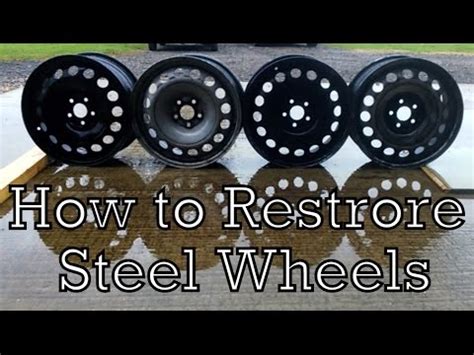 Here's what you'll need the sponge is gentler on the surface of your car, but the aluminum foil is more effective at removing the rust with less labor. How to Restore Steel Wheels (Rust Removal and Spray ...