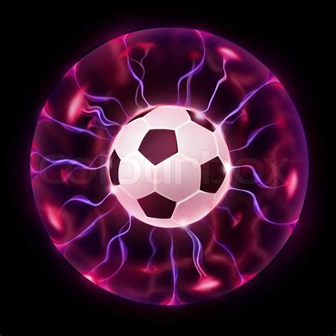 Magic Soccer Ball Isolated On Black Background Computer