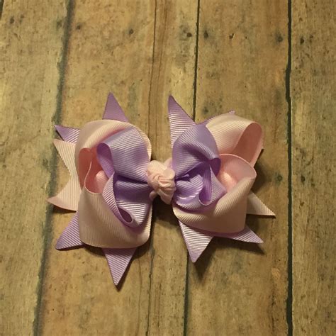 Lavender And Pink Hair Bow Bowtifulblessings Pink Hair Bows