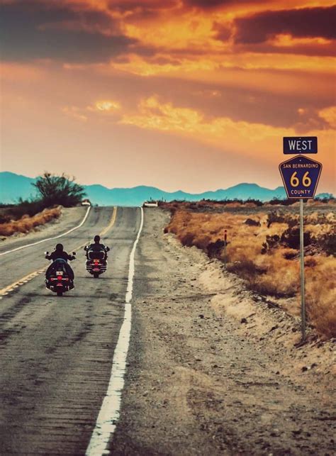Image Moto Route 66 Road Trip Western Aesthetic Desert Dream