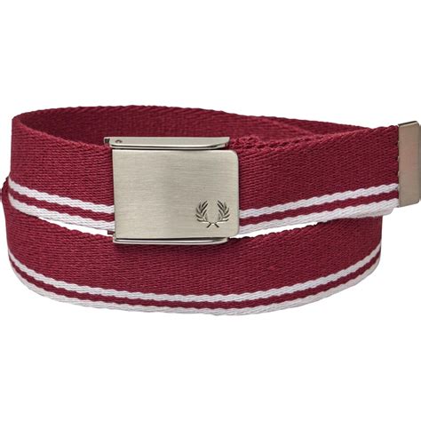 Buy Fred Perry Mens Twin Tipped Webbing Belt Portsnow White