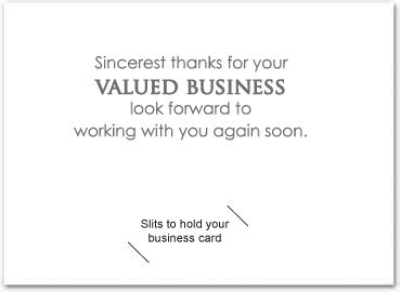 This card has one dimension only, but it's mostly used by all business. Corporate and business thank you cards with slots ...