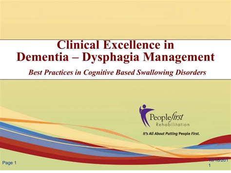 Ppt Clinical Excellence In Dementia Dysphagia Management Best