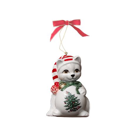 Spode Christmas Tree Playful Kitten Ornament