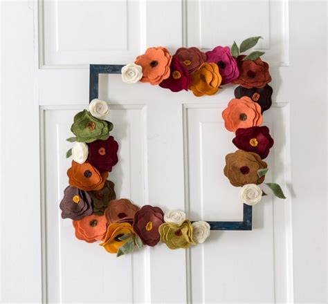 Felt Flower Wreath Tutorial For Fall Or Any Time Of Year Hearth And Vine