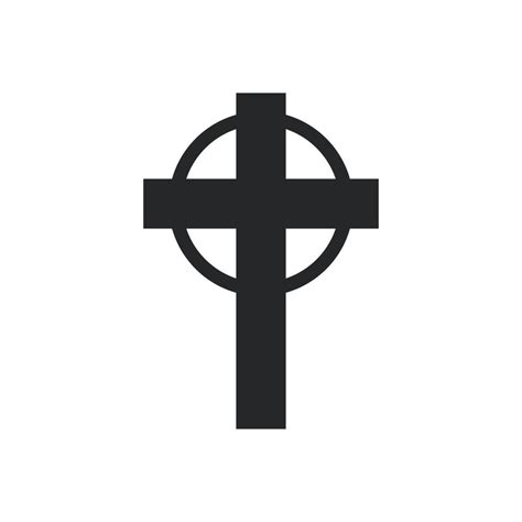 Cruz Religión Dios Vector Ilustración Icono Símbolo Cristianismo Y