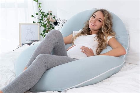Insen Pregnancy Body Pillow With Jersey Coverc Shaped Full Body Pillow For Pregnant Women
