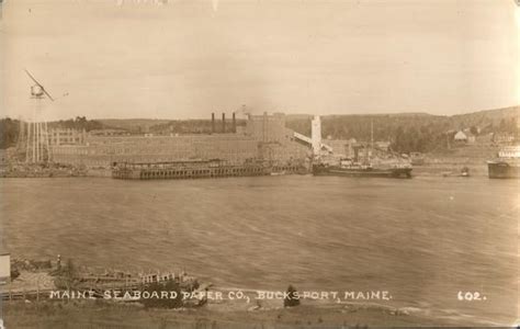 Maine Seaboard Paper Company Bucksport Me Postcard