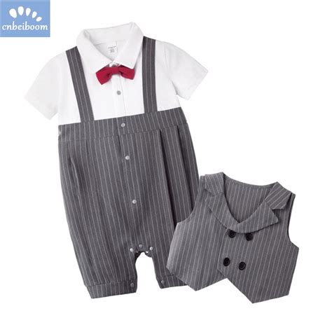 Boys Overalls Vest Baby Gentleman Suits Baby Clothes Set Newborn