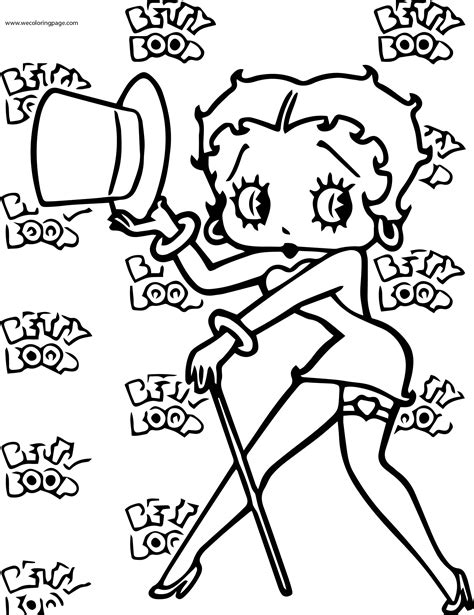 Betty Boop Coloring Pages Free Printable Betty Boop Coloring Pages For
