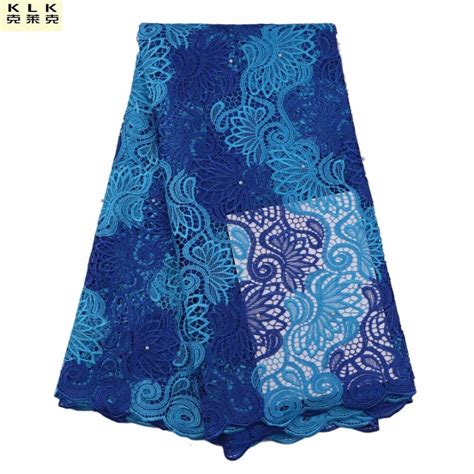 High Class African Cord Lace With Stones Nigerian Embroidered Guipure Lace Fabrics For Women