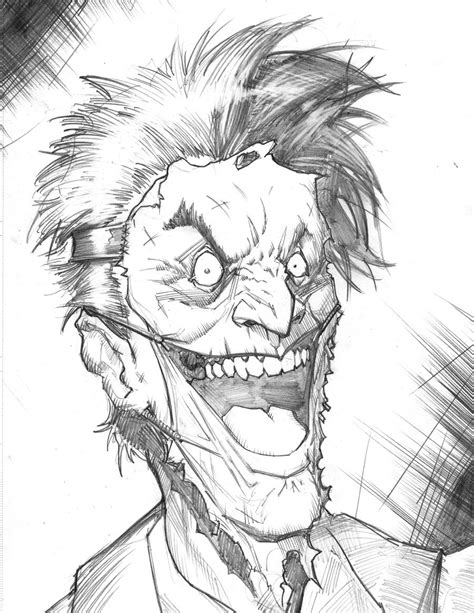 Joker Face Sketch By Freddylupus On Deviantart