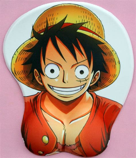 Hot New Japan Anime 3d Mouse Pad One Piece Girl Soft Big Breast Luffy
