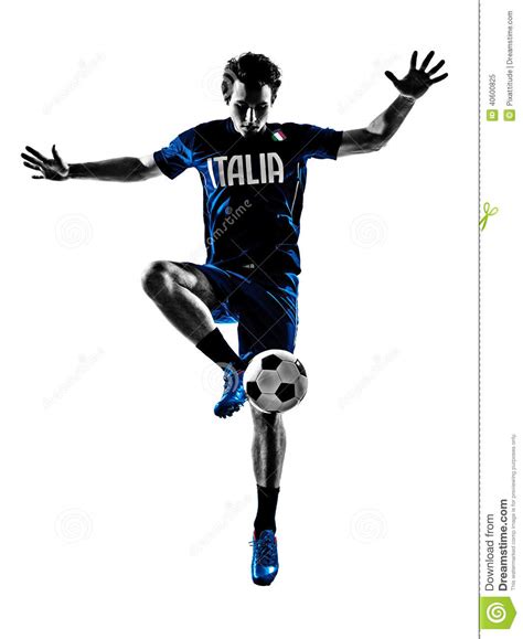 Praktischer torwand aus karton für das schusstraining. Italienische Fußballspieler-Mannschattenbilder Stockbild ...