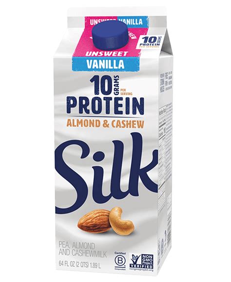 Silk Unsweetened Vanilla Protein Almond And Cashew Milk Low Carb