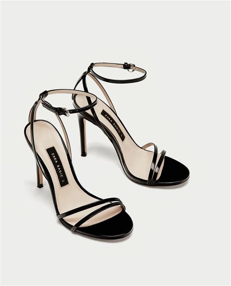 Patent Leather Sandals With Straps 4990 Usd Zara Black Faux