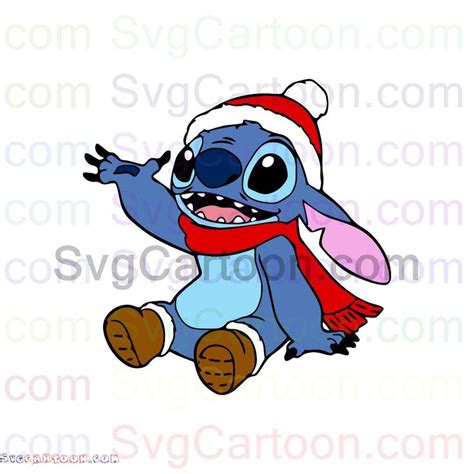 Stitch Christmas Lilo And Stitch Svg Dxf Eps Pdf Png Lilo And Stitch