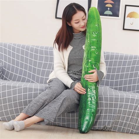 Large Cm Simulation Cucumber Plush Toy Creative Funny Toy Soft