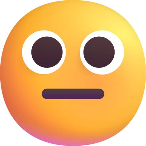 Straight Face Emoji