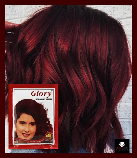 glory burgundy henna hair dye 10 gm sachet