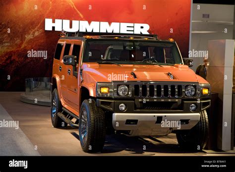 Detroit Michigan General Motors Hummer H2 On Display At The North