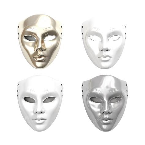 Isolate 3d Three Views Masks Editable Mask Model Png Transparent