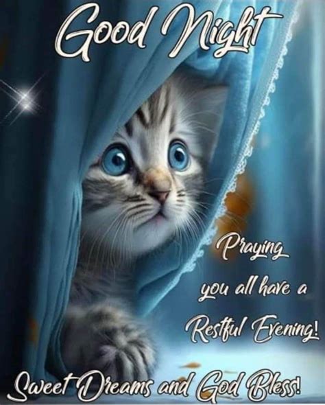 Good Night Praying You All Have A Restful Evening Sweet Dreams And