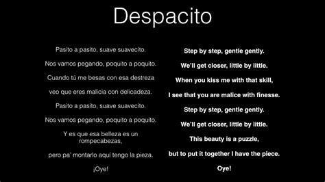 Despacito Lyrics English Translation Despacito Full Lyrics English