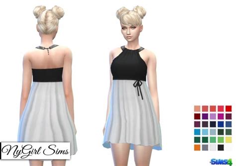 Halter Hi Low With Sash And Bow At Nygirl Sims Sims 4 Updates