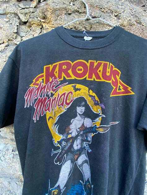 1985 Krokus Vtg Tour T-Shirt Midnite Maniac Crue Ratt Jovi | Etsy