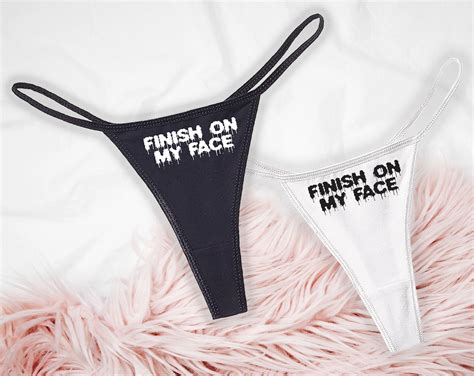 Finish On My Face Panties Funny Sexy Slutty Bachelorette Party Bridal T Panty Funny Womens