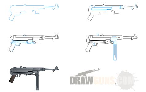 Gun Drawing Step By Step Margaret Wiegel