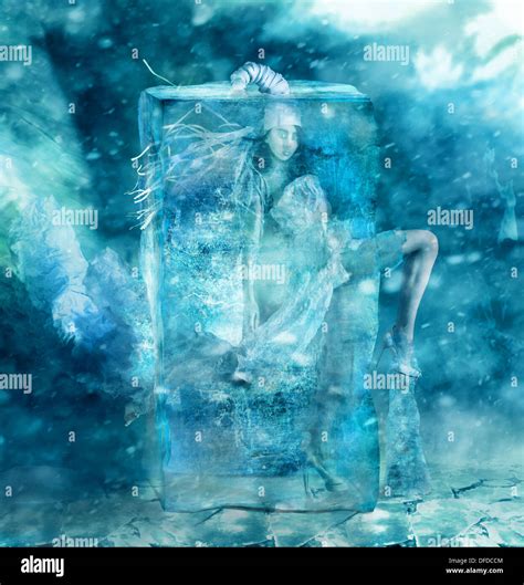Woman Frozen In Ice Block Hi Res Stock Photography And Images Alamy